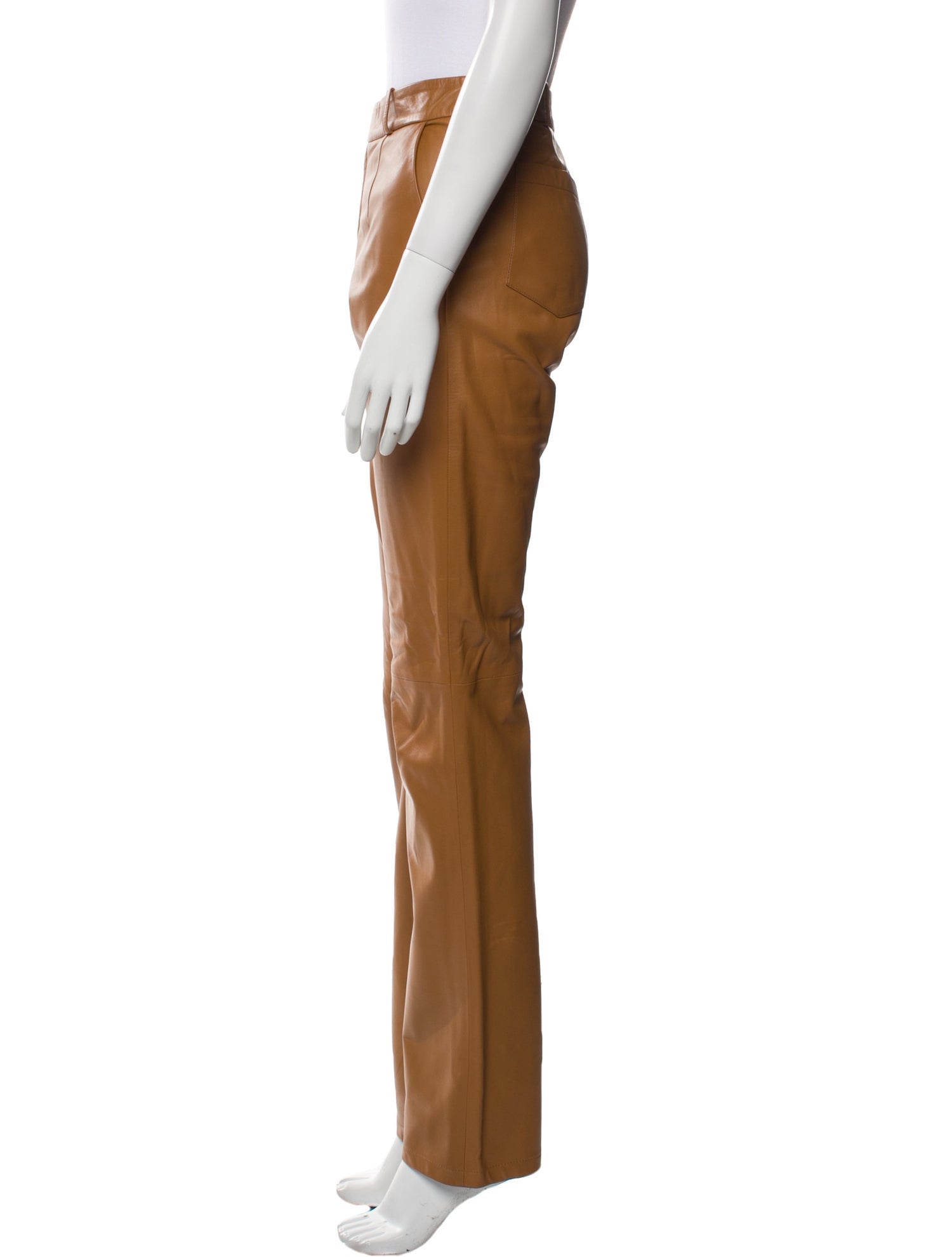 Zeynep Arçay Lambskin Straight Leg Pants